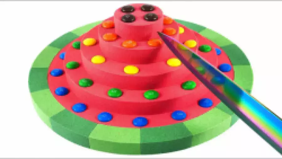 تجربه سرگرمی با شن بازی جذاب: ساخت هندوانه و اسمارتیز!