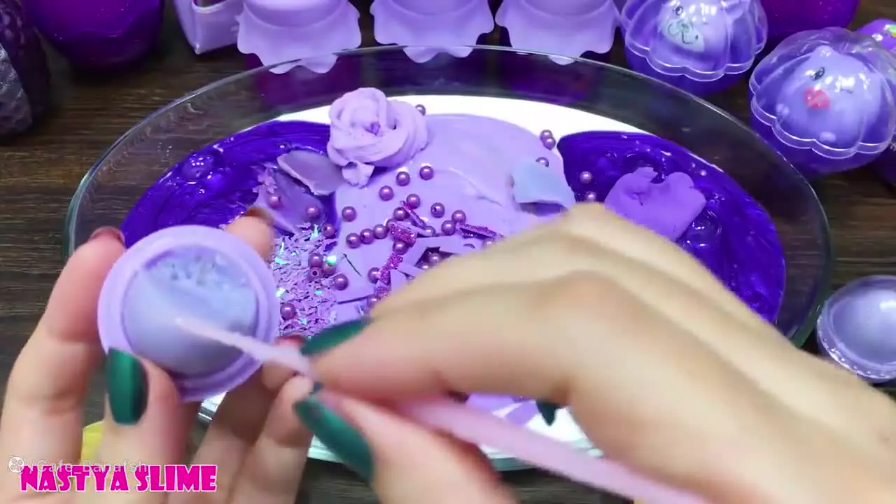 اموزش ساخت اسلایم بنفش ؛ اسلایم بازی جدید ؛ مخلوط کردن اسلایم بامزه