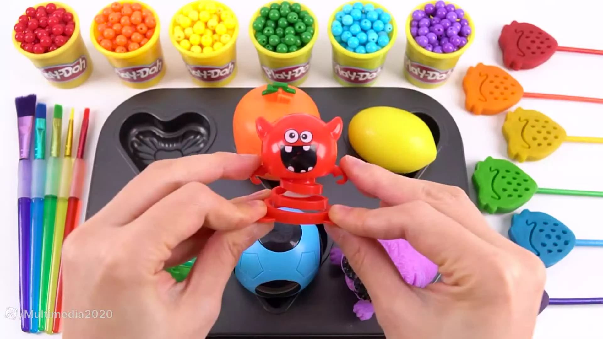 شن بازی کودکانه | ساخت قلب رنگی با شن جنبشی