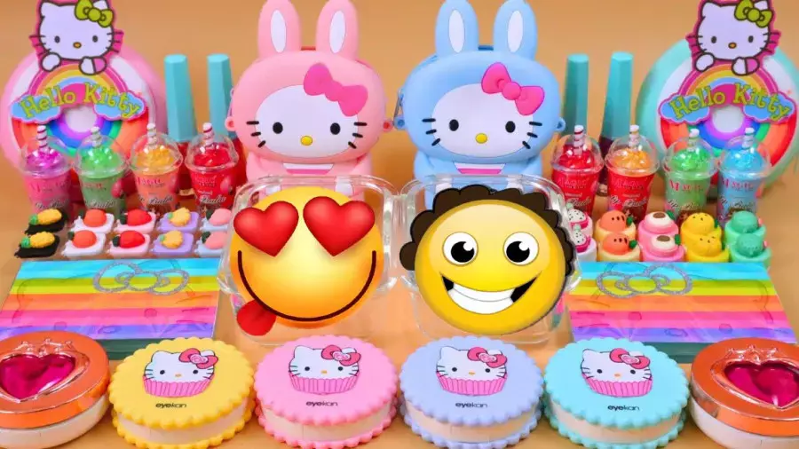 اسلایم رنگی بامزه و کودکانه - اسلایم رنگی - خمیر بازی - خمیر کودکانه 224