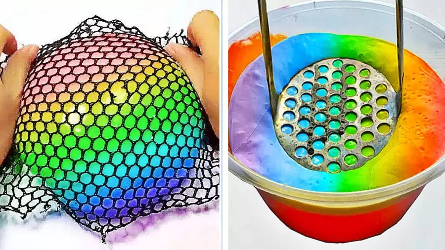 اسلایم رنگی بامزه - بازی کودکانه شاد - اسلایم فاف و خمیر رنگی برای بچه ها 2024