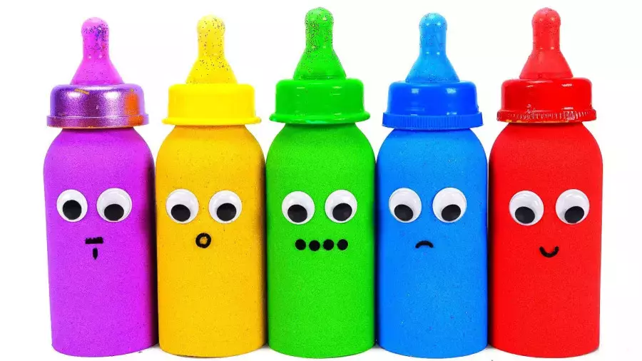 شن بازی کودکانه | ساخت بستنی رنگی با شن جنبشی | خمیربازی طولانی