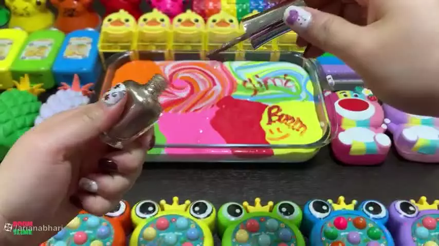 اسلایم قلبی - بازی کودکانه - اسلایم رنگی بامزه - خمیر رنگی جذاب 2024