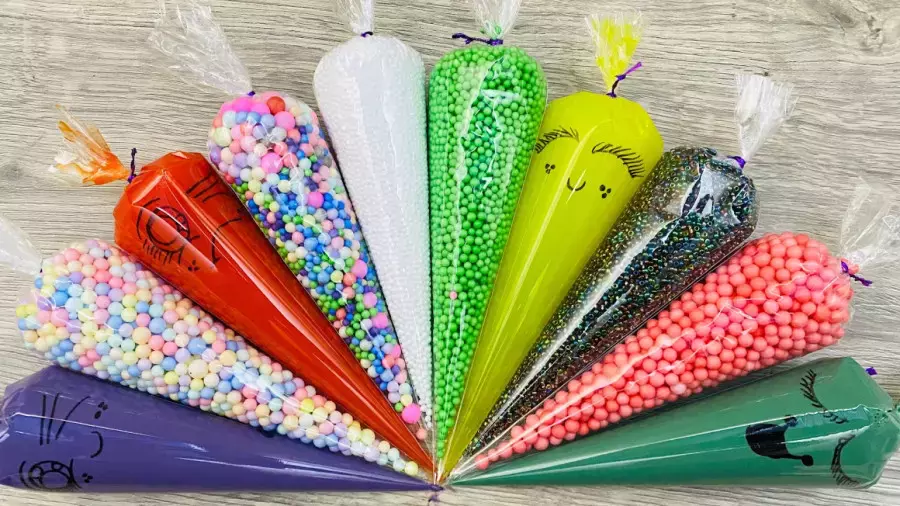 اسلایم رنگی و اکلیلی :: ترکیب اسلایم بامزه :: آموزش ساخت اسلایم