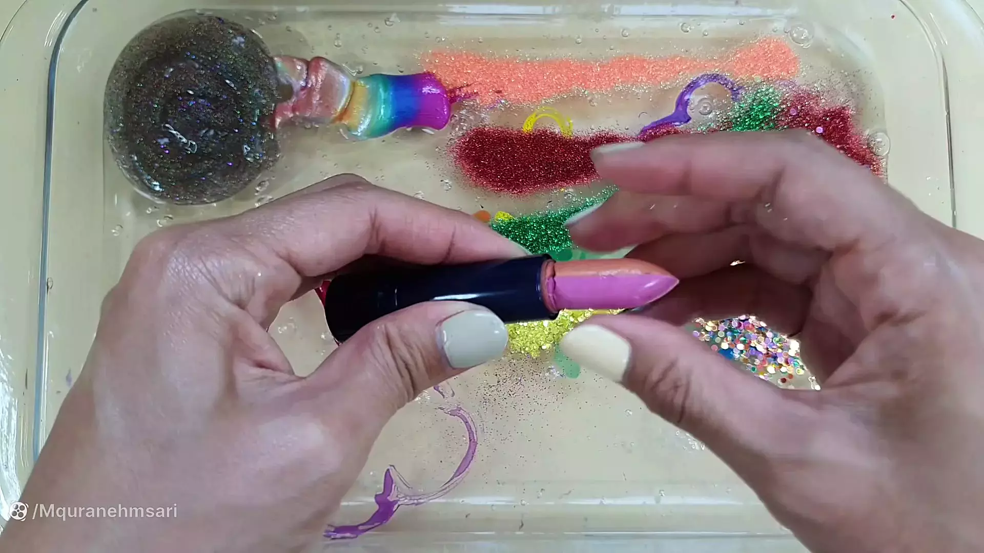 مخلوط کردن اسلایم رنگین کمونی / بازی با اسلایم خوشگل و بامزه