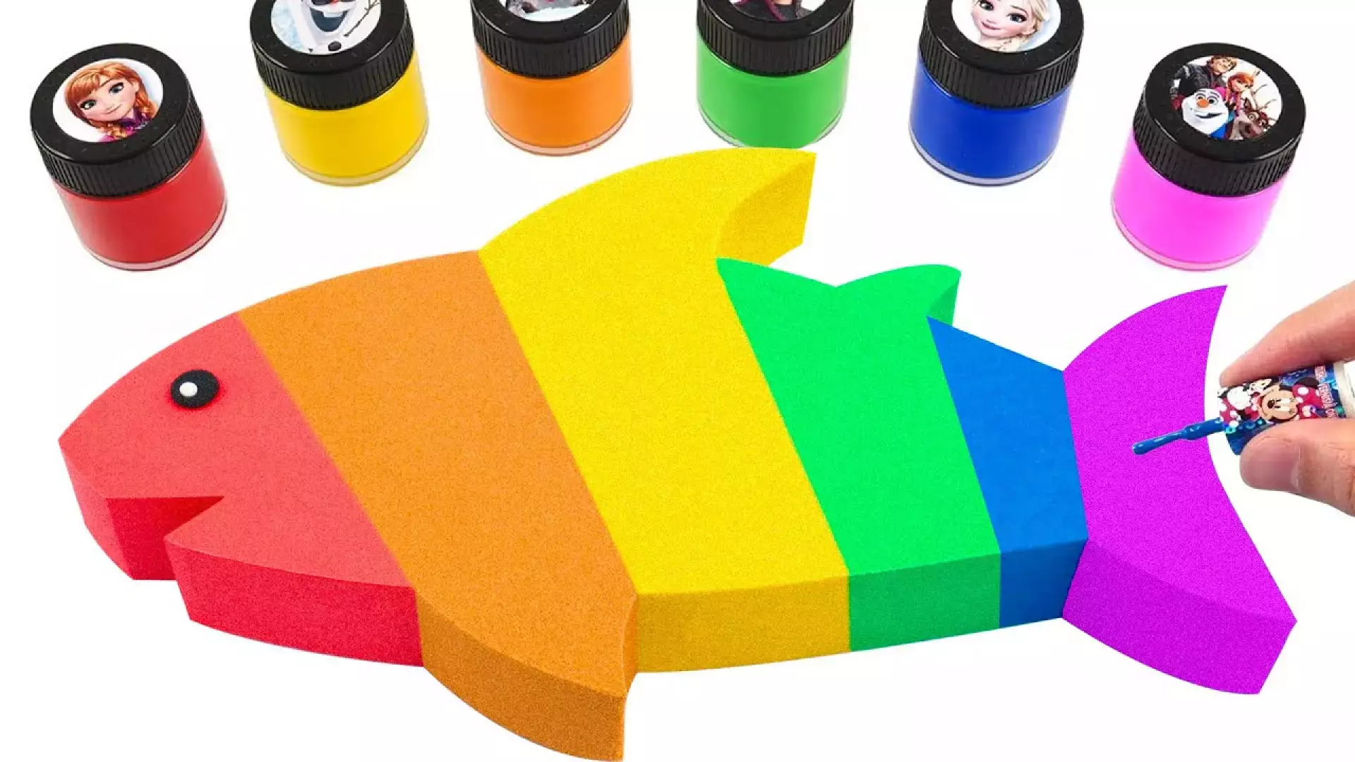 سرگرمی شن بازی جدید | ساخت ماهی با شن جنبشی رنگارنگ