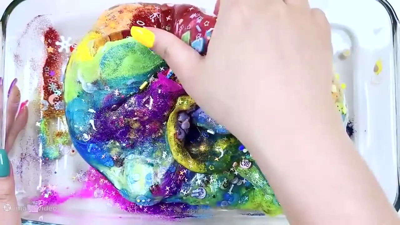 آموزش ساخت اسلایم ، اسلایم بازی کودکان ، ترکیب کردن اسلایم بامزه