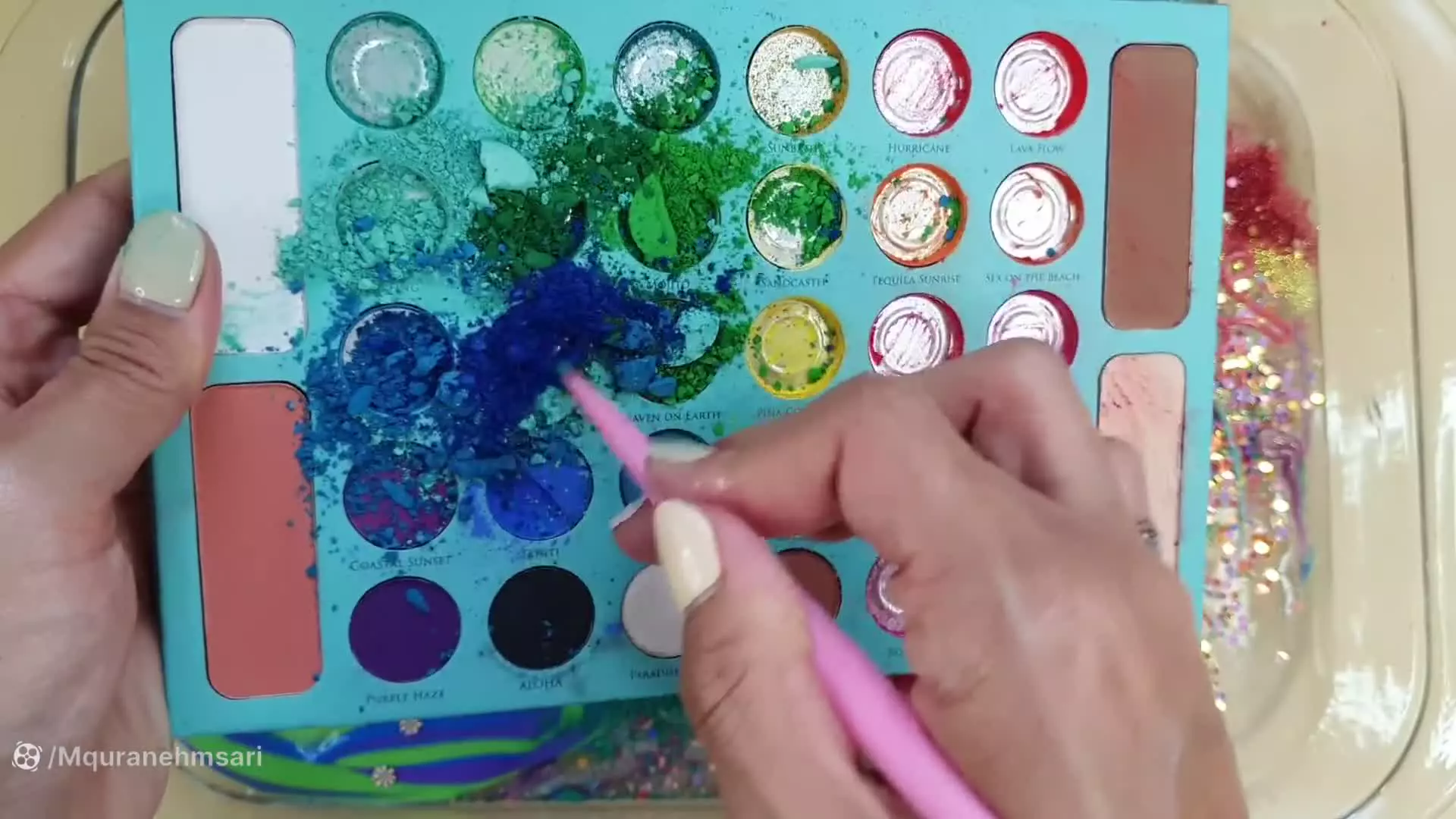 ساخت اسلایم رنگین کمونی / اسلایم شفاف / اسلایم بازی کیوت و بامزه