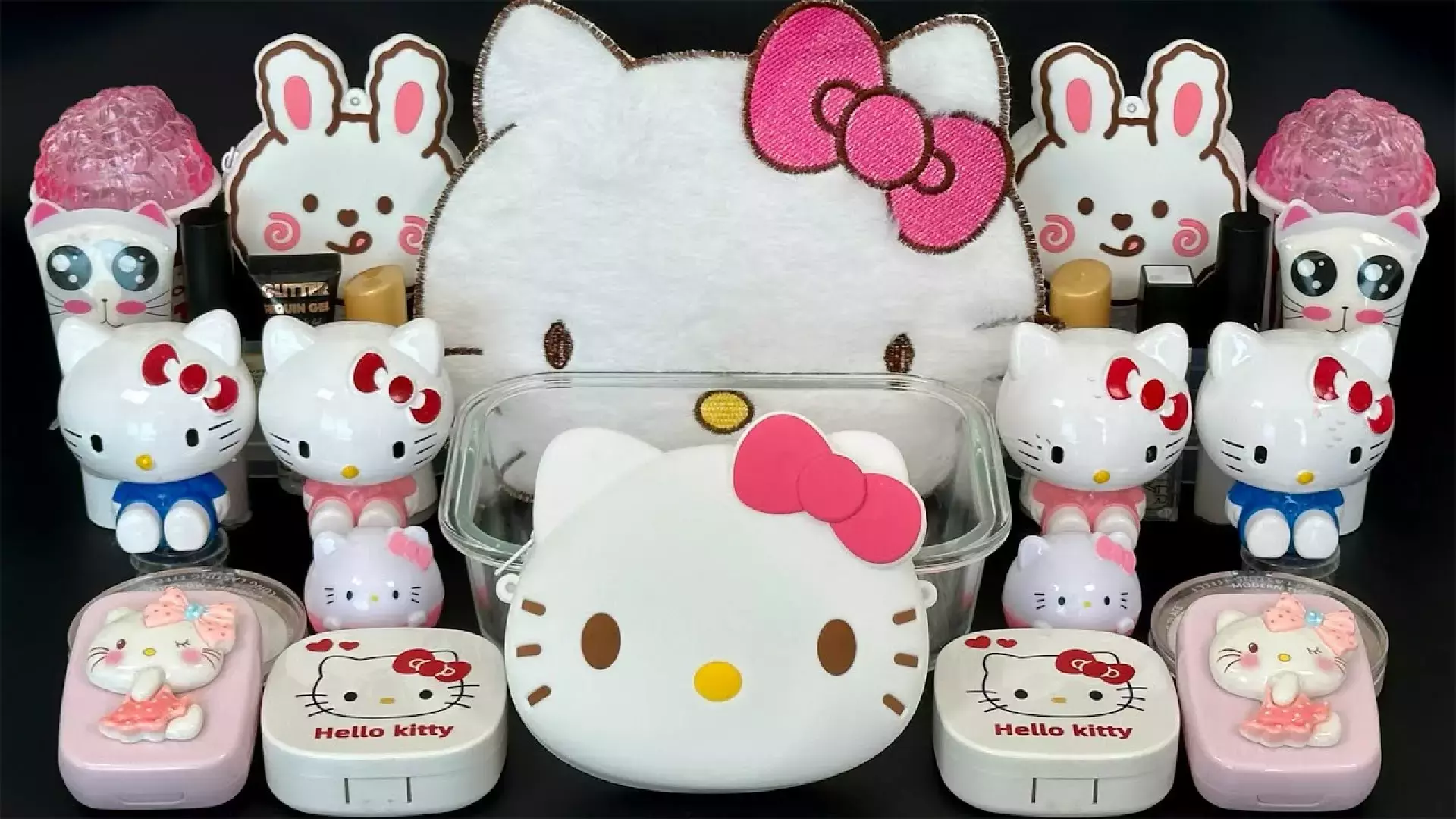 ASMR اسلایم با تم هلوکیتی | آیتم‌های بامزه و تصادفی