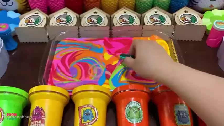 اسلایم بامزه و کودکانه - خمیر بازی برای خردسالان - ترکیب اسلایم رنگی  2024