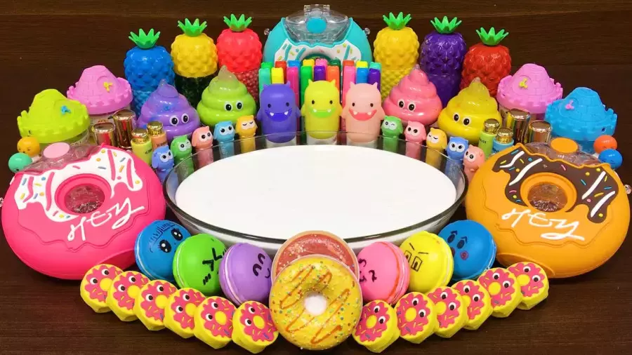 اسلایم رنگی بامزه و کودکانه - اسلایم رنگی باحال - خمیر بازی 2024