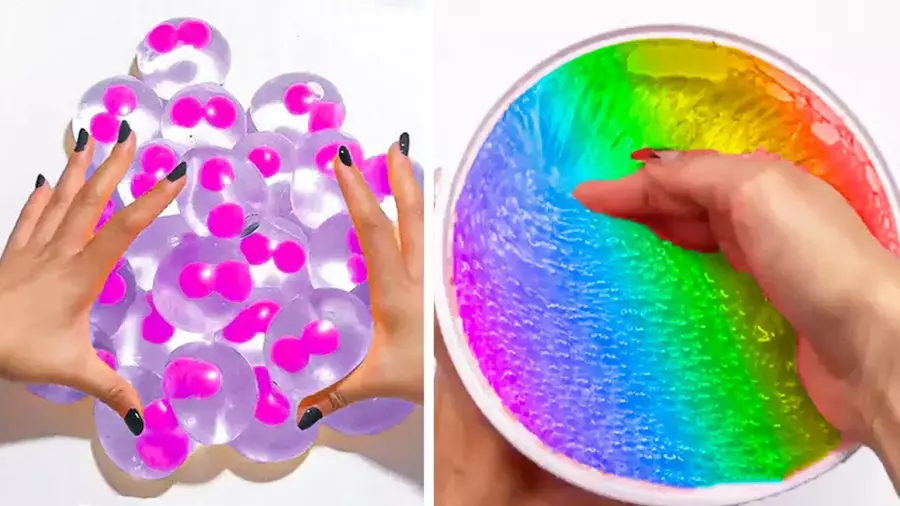 اسلایم اسفنجی - اسلایم رنگی جدید - بازی کودکانه - خمیر رنگی - کلیپ بامزه  2024