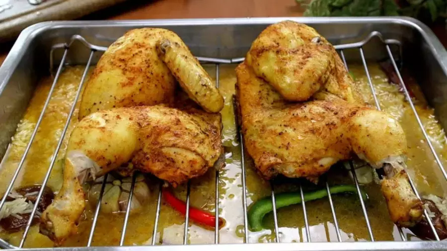 بهترین روش پخت مرغ در فر همرا با برذنج مانند رستوران ها! - آموزش مرغ ماندی