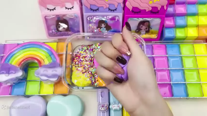 اسلایم بامزه و ترکیب / خمیر بازی کودکانه / بازی با خمیر / کلیپ سرگرمی 2025