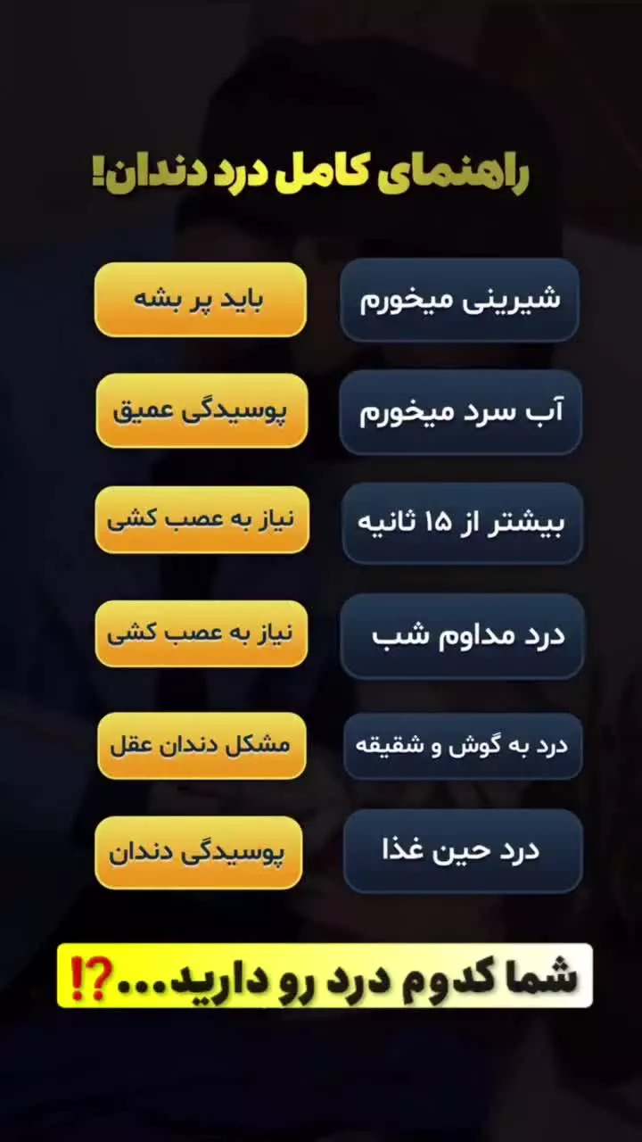 راهنمای کامل درد دندان