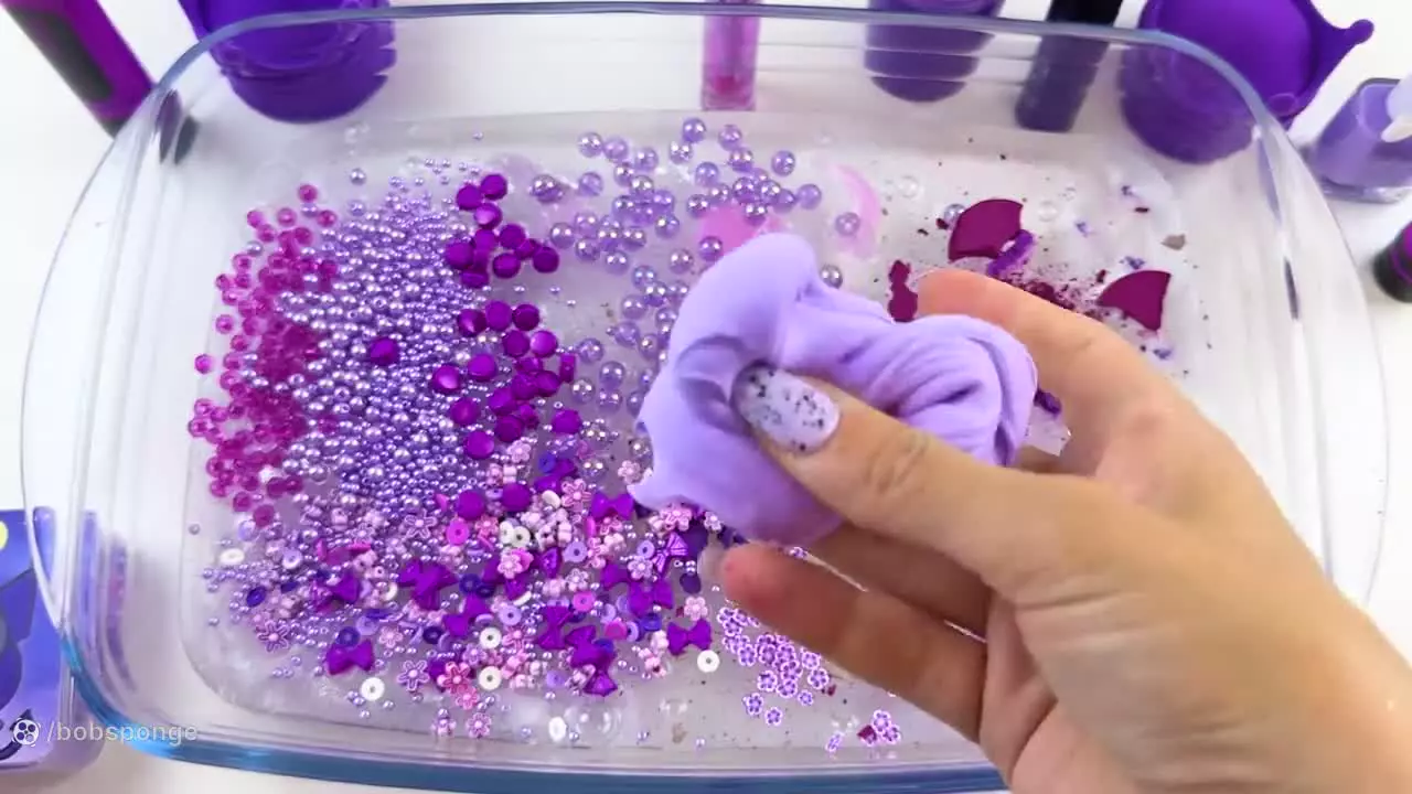 اسلایم کرومی بنفش؛ آموزش اسلایم بازی ؛ اسلایم بازی کودکانه ؛ اسلایم جدید