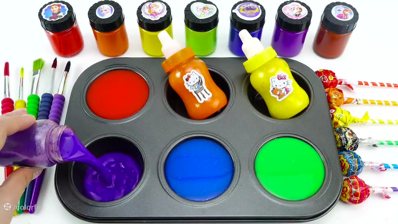 دنیای اسلایم بازی - اسلایم اسمر - ساخت اسلایم رنگارنگ - اسلایم جدید - کودک