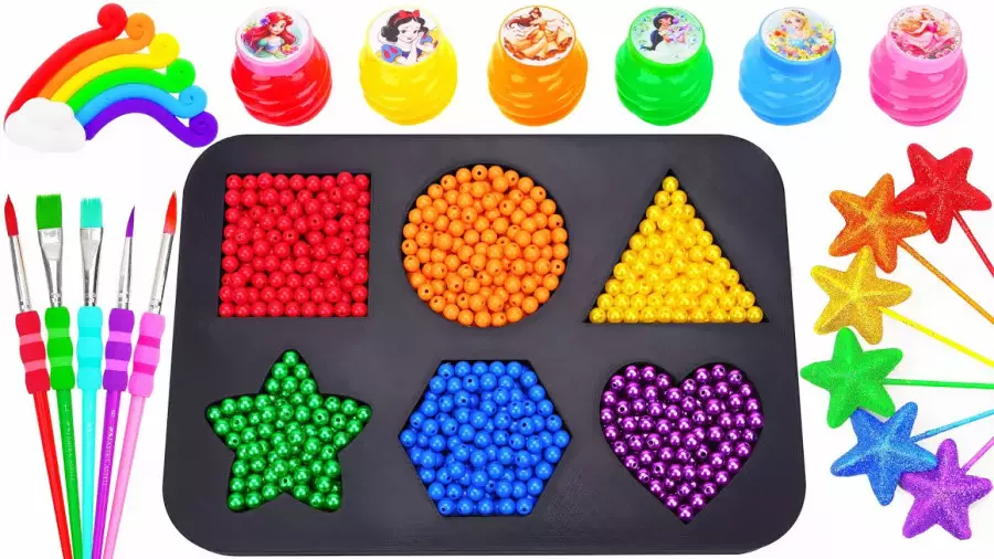 ترکیب کردن اسلایم رنگی, آموزش ساخت اسلایم, اسلایم بازی, اسلایم هفت رنگ