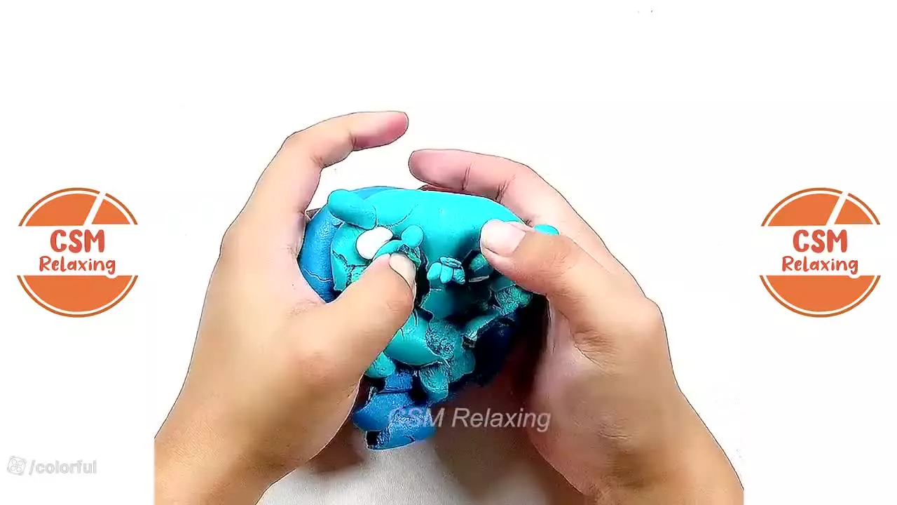 ساخت اسلایم رنگارنگ به شکل پا - اسلایم بازی - اسلایم کالرفول