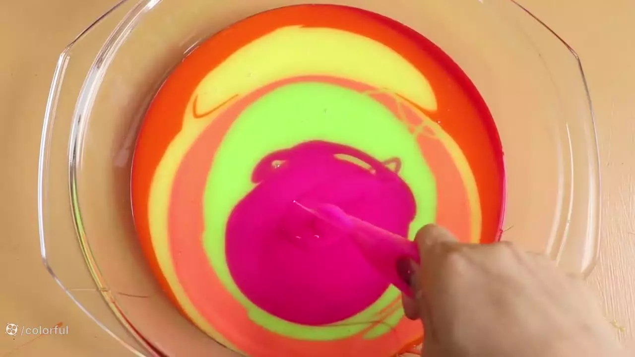 آموزش ساخت اسلایم رنگی/ اسلایم بازی کودکانه / بازی اسلایم / اسلایم اسمر لوله ای