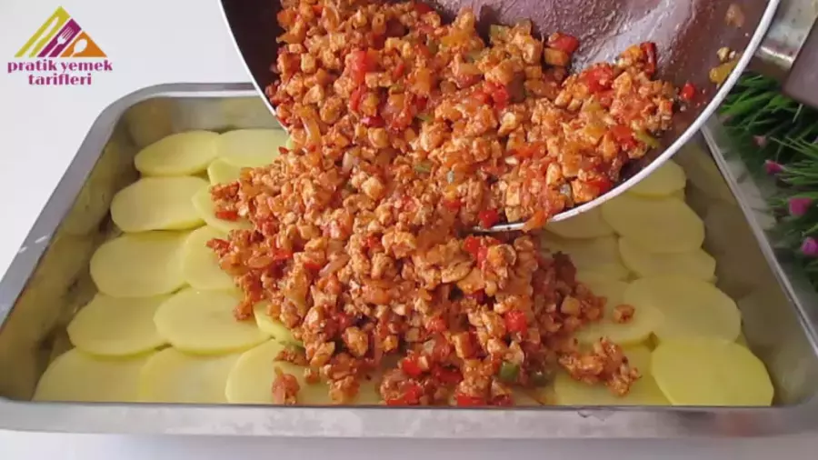 طرز تهیه شام خوشمزه و سالم با سیب زمینی و مرغ - آموزش غذای جدید و ساده