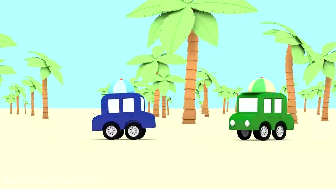 ماشین های رنگی - بازی در ساحل - استخر توپ رنگی