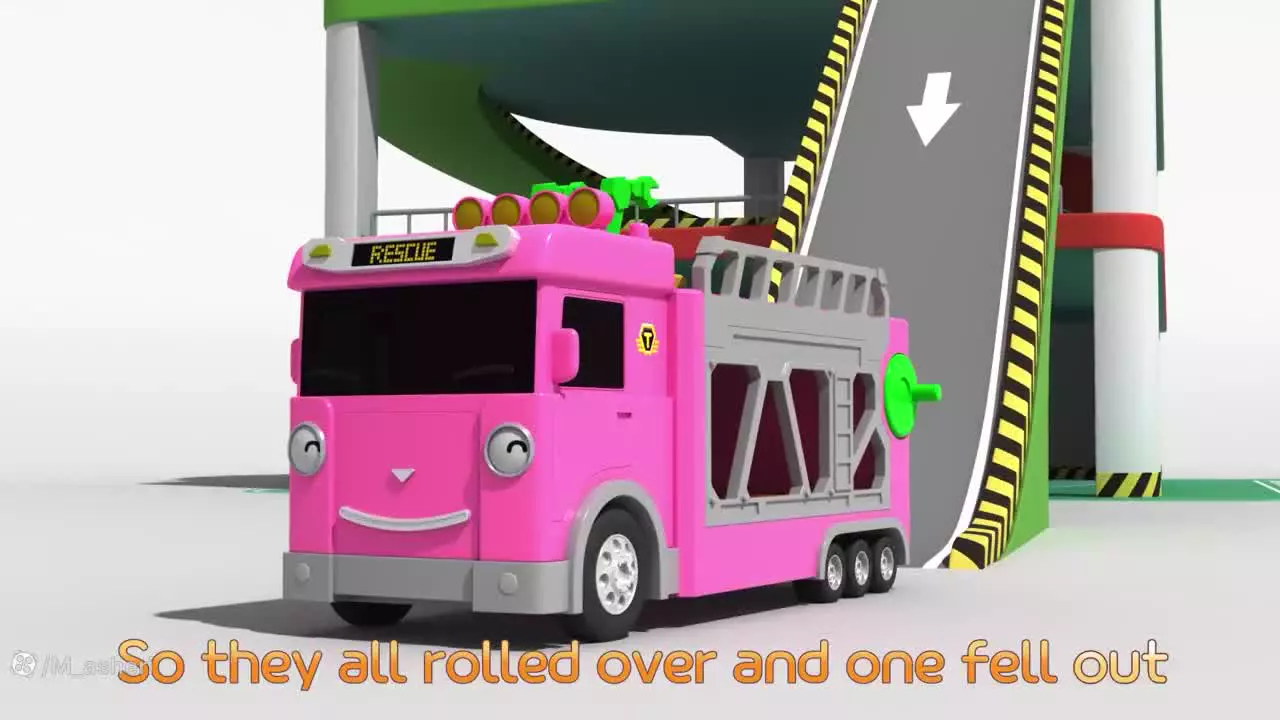 کارتون ماشین های رنگی : سرسره بازی با توپ های رنگی