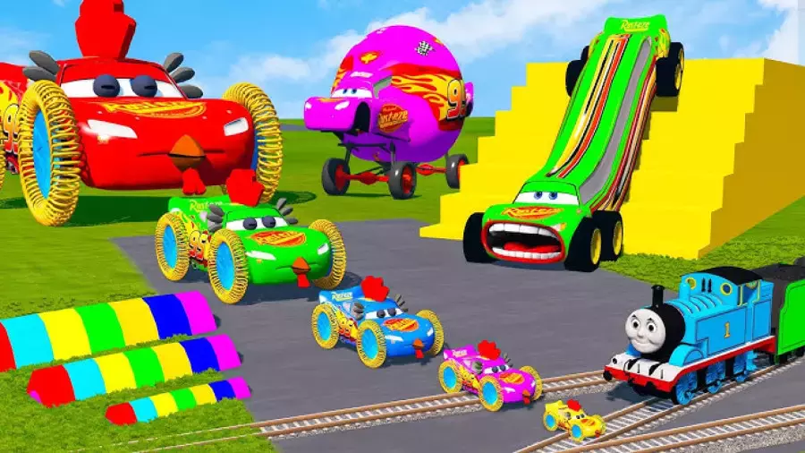 فیلم ماشین بازی / ماشین رنگی / توپ‌ های رنگی جذاب / ماشین های کارتونی