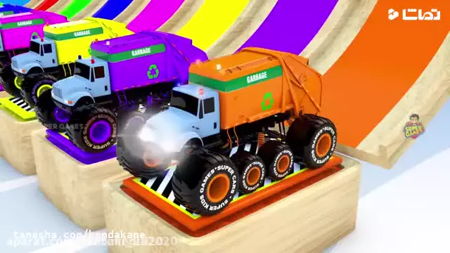 کارتون ماشین‌های رنگی ماشین بازی کودکانه ماشین های جدید رنگی