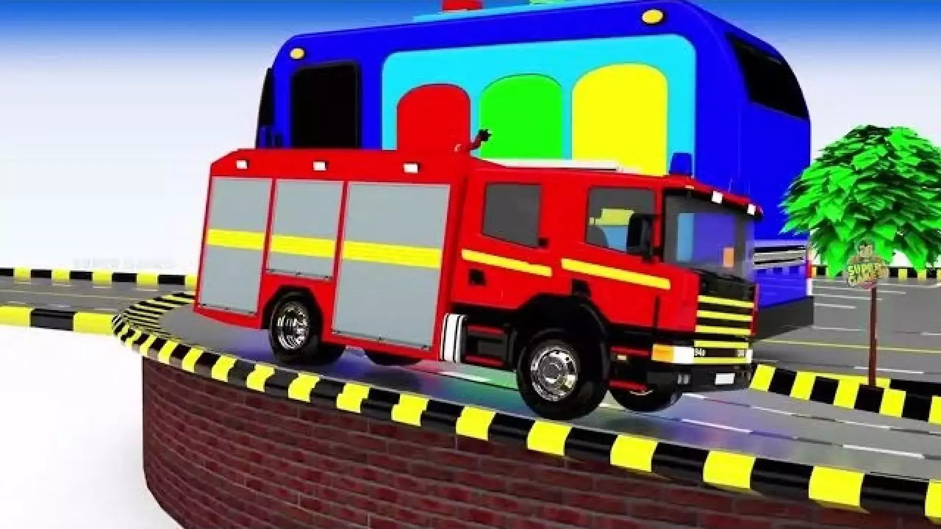 ماشین بازی کودکانه _ کامیون های رنگی _ توپ های رنگی