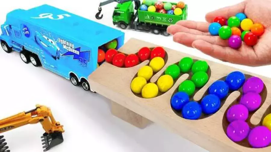 ماشین بازی تیله رنگی , فیلم ماشین بازی رنگی , ماشین اسباب اسباب بازی تیله ی