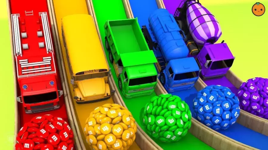 برنامه کودک ماشین های رنگی _ با داستان سکه های رنگی _ماشین بازی کودکانه