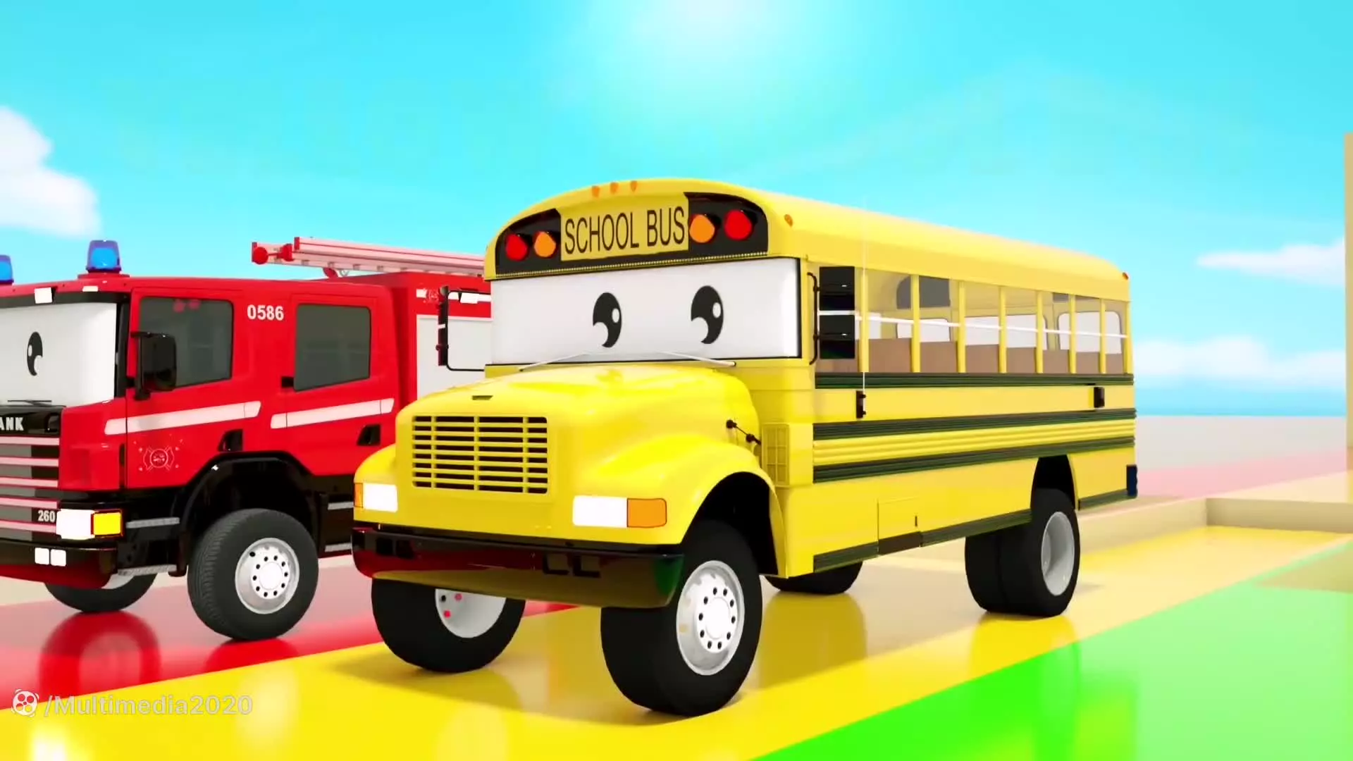 ماشین بازی کودکانه / تراکتور رنگی / کامیون رنگی / ماشین پلیس رنگی