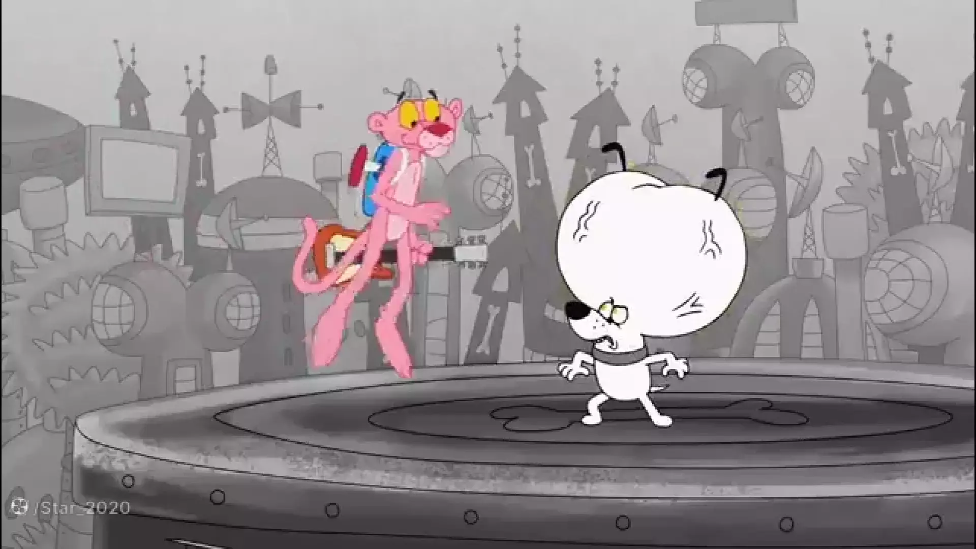 کارتون پلنگ صورتی ابرقهرمان شهر : پلنگ صورتی و دوستان : پلنگ صورتی