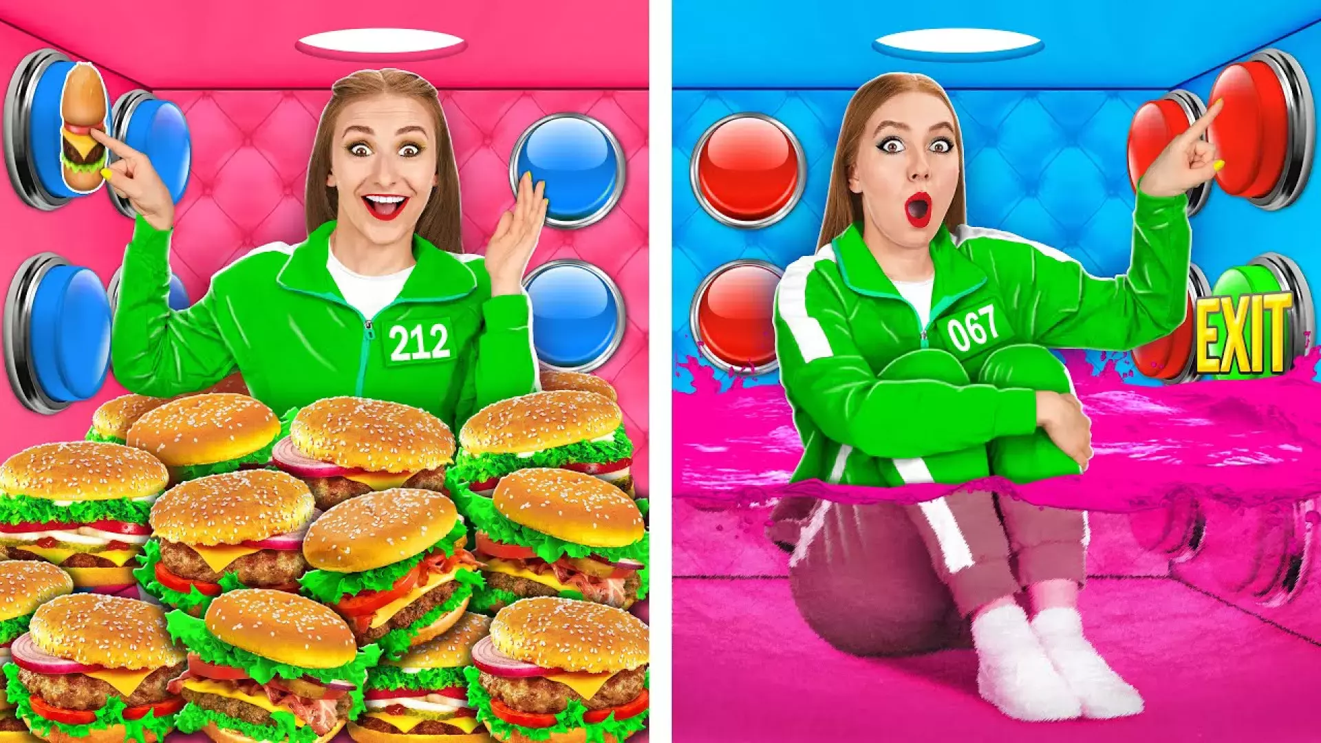 چالش غذاهای خوشمزه؛ چالش خوردن همبرگر خیلی زیاد