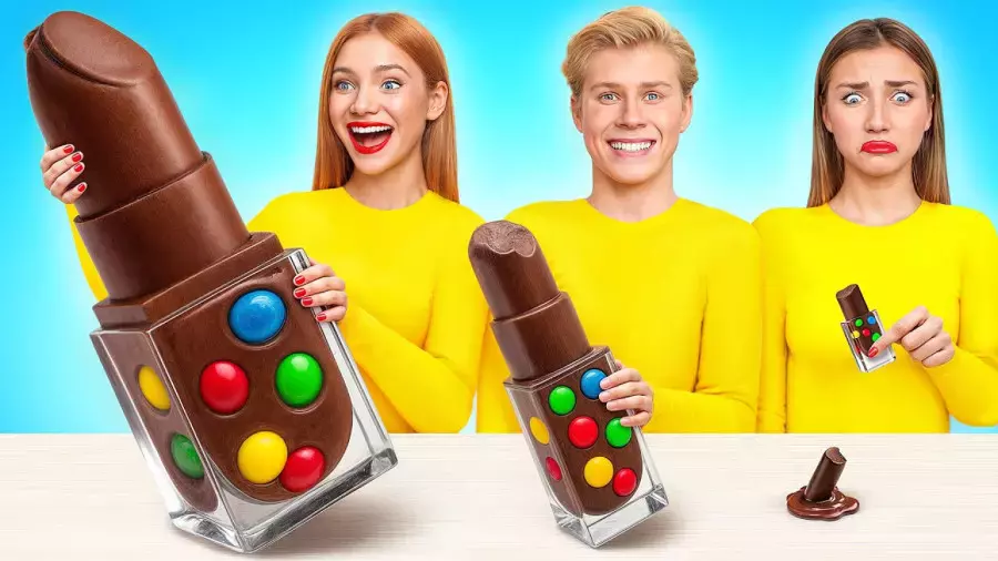 چالش غذای بزرگ‌ترها vs کودکان, لوازم آرایش شکلاتی هیجانی