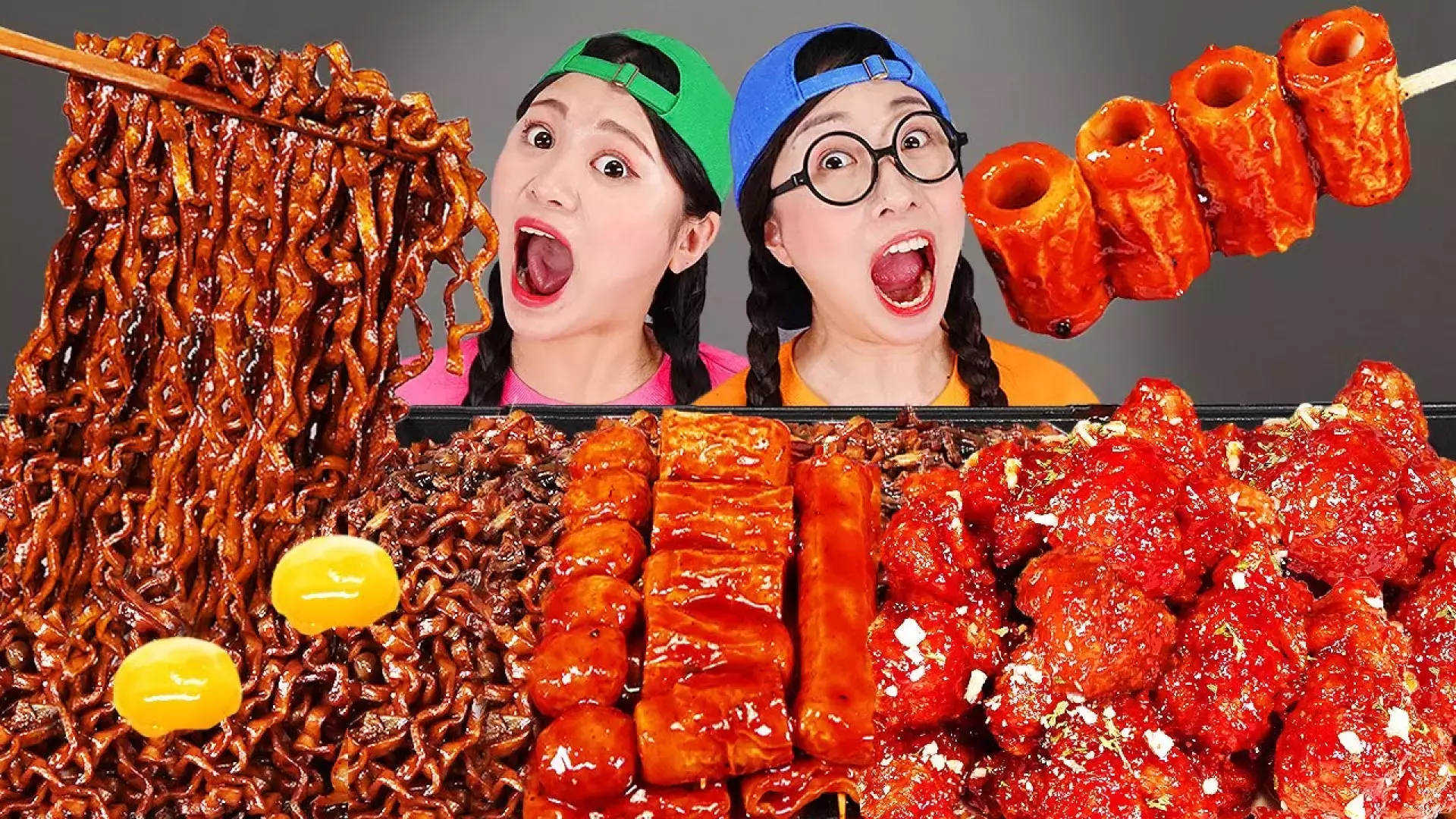 چالش خوردن دونا و دوستش موکبانگ نودل خوری