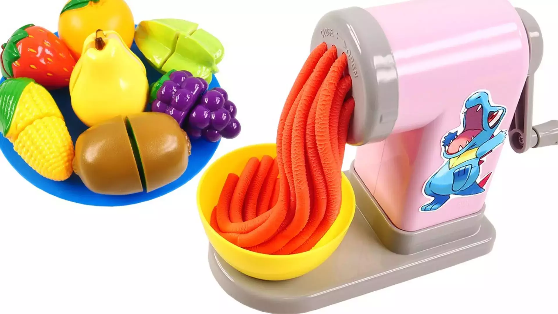 بازی با شن جنبشی | طرز تهیه نودل رنگین کمانی با توپ های استریز | برش اسمر