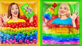 چالش غذایی جدید چالش غذا خوری اسمر: چالش خوردن نبات و ماهی شکلاتی | سرگرمی کودکان و بانوان