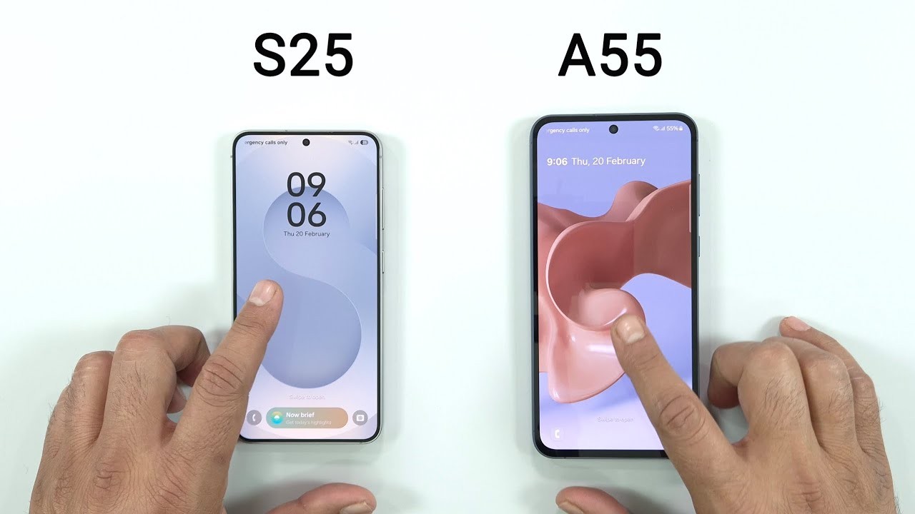 مقایسه سرعت سامسونگ S25 در برابر سامسونگ A55!