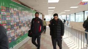 گزارش خبرورزشی از ورزشگاه شهر قدس/ رسیدن پرسپولیس به ورزشگاه و ورودی زنان