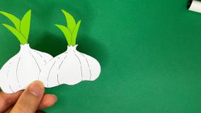 آموزش آسان کاردستی کودک | کاردستی سیر با کاغذ رنگی یا مقوا برای کودک