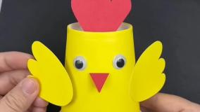 کاردستی جوجه با لیوان کاغذی
