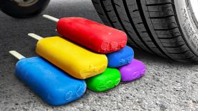 چالش له کردن اجسام نرم و ترد: بستنی های رنگی در مقابل ماشین!