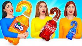 چالش غذایی با مادربزرگ جدید : چالش خنده دار خوراکی و نوشیدنی کوچک و بزرگ