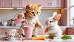 انیمیشن کوتاه و بسیار زیبای گربه بامزه قسمت دوم