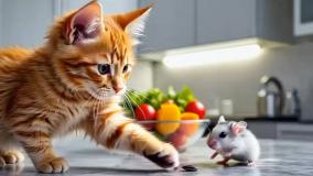 انیمیشن کوتاه و بسیار زیبای گربه بامزه قسمت اول