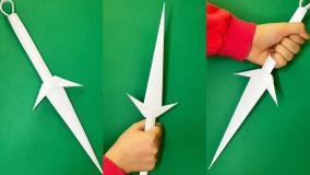آموزش ساده کاردستی شمشیر نینجا خفن و آسان با کاغذ برای کودکان