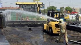 آتش‌سوزی هولناک و گسترده در بازار آهن مکان تهران| 29 اردیبهشت 1404