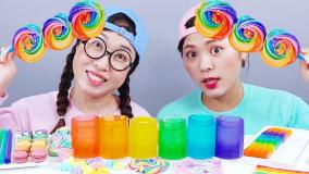 چالش غذایی اسمر جدید : چالش غذایی خنده دار پاستیل و ژله های رنگی کیوت